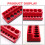 3PCS Professional Magnetic Socket Holder 1/4" Inch Drive Metric/ Socket Organizer Storage Installation Tool Kit Red 6