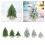 Snowless Flocked Artificial Miniature Xmas Tree for Tabletop Size L 4