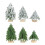 Snowless Flocked Artificial Miniature Xmas Tree for Tabletop Size L 5