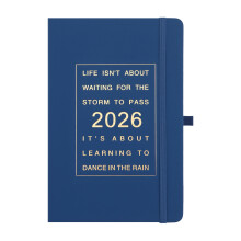 (Blue) English Planner - Durable Notebook for Students & Pros