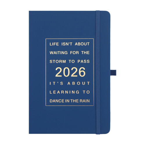 (Blue) English Planner - Durable Notebook for Students & Pros