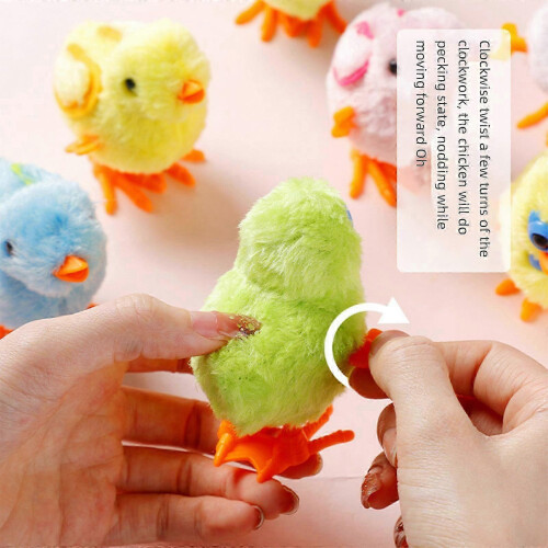 Easter Bounce Chick Broken Shell Multi Plastic Plush Interactive WalkJump Clockwork Toy 26 2