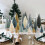 Miniature Sisal Pine Trees Wood Base for Diorama Scenes 3