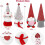 2 Pack Valentine Dwarf Plush Ornaments Valentine Gift Set 2