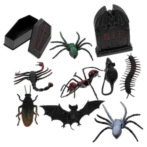 set di mini bare e decorazioni per tombe per una spettrale scena di Halloween 2
