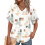 Damen-Sommer-Oberteil mit V-Ausschnitt und-Ivory S 8