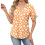 Damen-Sommer-Oberteil mit V-Ausschnitt und-Beige L 7