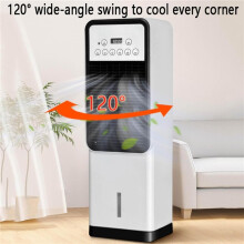 Evaporative Air Cooler, Cooling Tower Fan with 3L Water Tank Remote Control 12H Timer 120 Oscillation 4 Modes 3 Speeds