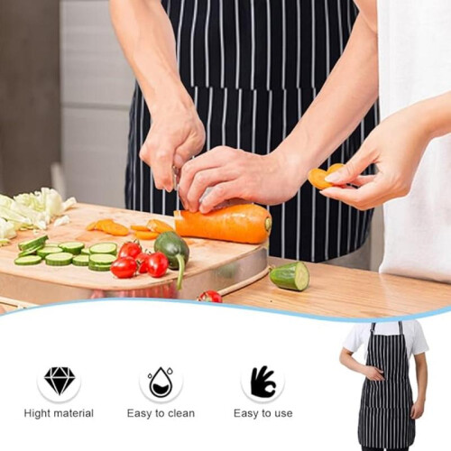 Adjustable Kitchen Organizer with Black Stripes and 2 Pockets, Polyester, Multifunctional Storage Rack 2