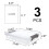 3 PCS Plastic Storage Bins with Latching Lids Portable Project Case Clear File Box Stackable Storage 6