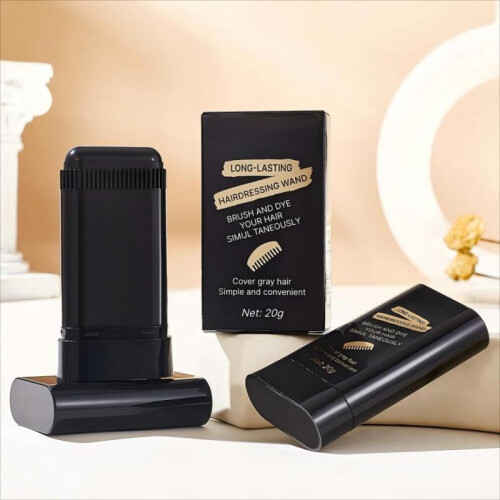 Black Root Touch Up Stick with Comb 2Pack, Instant Gray Coverage, Waterproof Hair Color Stick 2