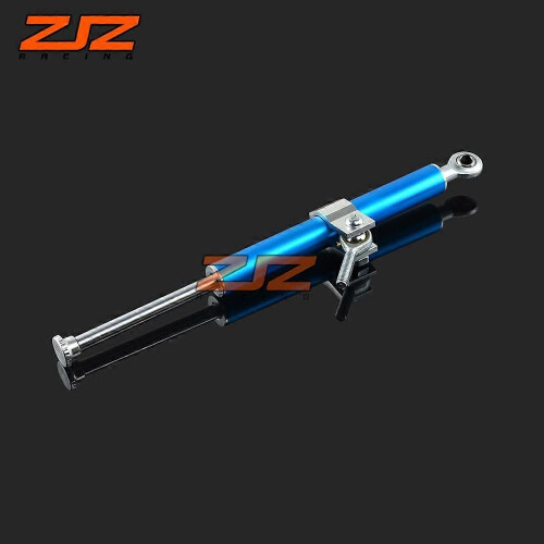 (Blue)Compatible Motorcycle Modified Accessories, Directional Damper, Modified Titanium Ruler, Modified 1