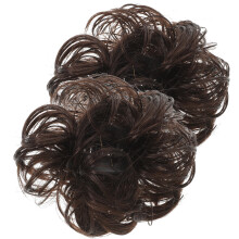 2St Messy Bun Haarstuk, Elegant En Krullend
