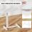 Adjustable Overbed Table with Hidden Wheels & Cup Holder 5