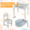 Children's Activity Table and Chair Set with Storage 3
