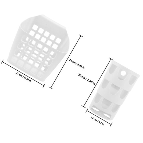 2St Konijnenvoedertool, Wit Plastic Opslagrek 1