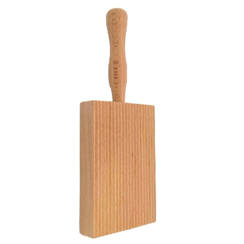 2X Pasta Making Board, Gnocchi Board, Beech Wood Gnocchi Board Butter Board Dough Scraper,A 1