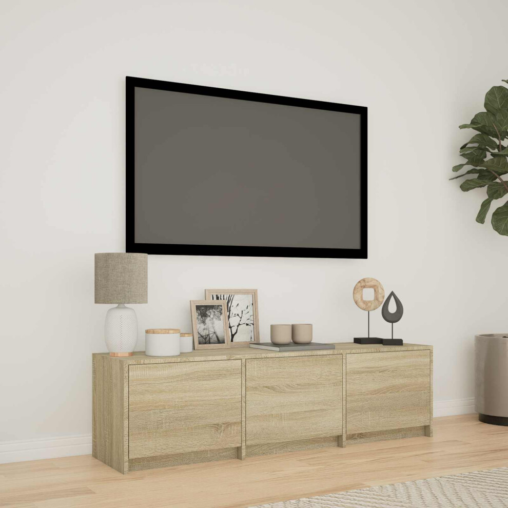 Vidaxl Tv Cabinet With Led Sonoma Oak 140 X 34 X 40 Cm Engineered Wood
