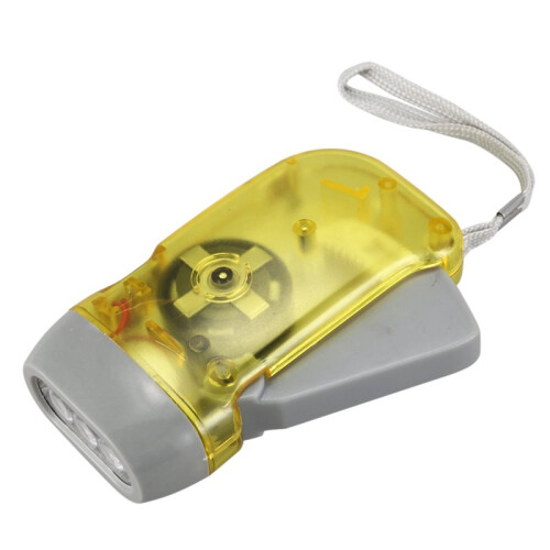 10X 3 LED Dynamo Wind  Flashlight Torch Light Hand Press Crank NR Camping 1