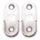 20x Oval Wardrobe Hanging Rail Rod End Bracket Support Silver Tone 2