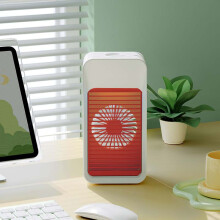 Air Conditioner Cooling Fan | Desktop Cooling Fan with Colorful Night Light - Desk Fan, 3 Speed Table Fan Quiet Personal Air Cooler Fan for Desk