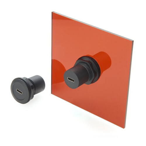 5pc 22mm USB Connector USB C Jack to USB C Jack Round Panel Mount Adapter USB 3.1 Panel Threaded Mount Coupler Converter 2
