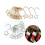 (Gold) Star Hooks for Christmas Tree Balls Decor 20 Pack Bright Red Star Shaped 4