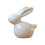 (2) Modern Pure White Ceramic Rabbit Figurine Home Decoration China Gift 5