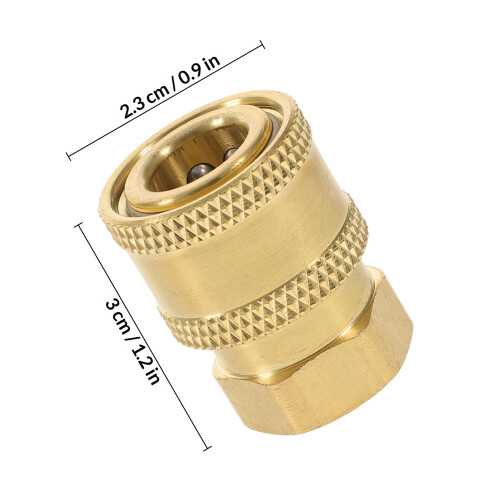 4St Messing Tuinslang Snelkoppeling, 1/4 Inch Met Stevige 1