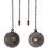 6Pcs Ceiling Fan Pull Chain Set Sun & Moon Pattern Pull Chains Extension Copper Beaded  Fan Pull Chain with Ornament 2