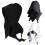 (Black) Cappello con cappuccio da cavaliere ladro celtico medievale per Halloween e cosplay. 2