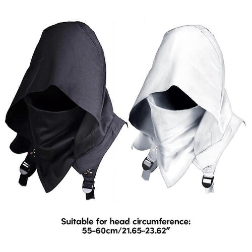 (Black) Cappello con cappuccio da cavaliere ladro celtico medievale per Halloween e cosplay. 2