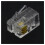 RJ9 4P4C Klinkenstecker 200 Stück, Transparent 5