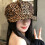 Fashionable Beret Hat With Double Style Design-Leopard print OS 11