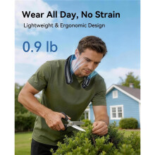 Bladeless Neck Fan Ice Sensing Digital Display Portable Wearable Cooling Outdoor Sports Use
