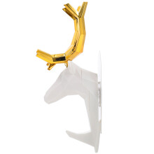 1Antler Decoratieve Wandhaak Wit En Sterk Materiaal