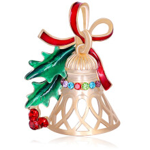 1X Multikleurige Kerstbroche Met Bel Van Duurzaam Legering Dames