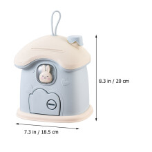 1Sky-Blauwe Bureau Piggy Bank Mushroom Huis Spaarpot