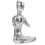 Zilveren Denkerbeeld Hars Abstract Woonaccessoire 1