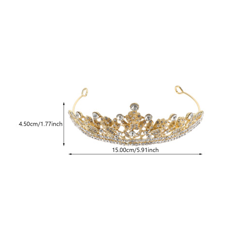 1Creatieve Gouden Tiara Met Strassteen Accent 1