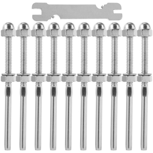10St Deck Railing Kabelspanners En Roestvrijstaal Kit