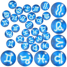 20St Glazen Cabochons Met Sterrenbeeld Design Voor Creatieve Hobby's