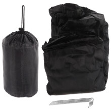 Draagbaar Campingmuskietennet Met Rits, Waterdicht Oxford, Zwart