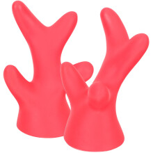 2St Compacte Rood Silicagel Helm Gewei Met Licht Decoratie