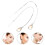 1Paar Gouden Threaded Oorbellen Met Maansteen 7