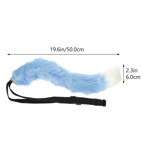 1Set Blauwe Vosstaart Haarclip Set Verkleedfeest Decor 1