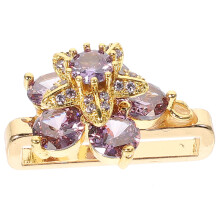 Compacte Violette Horlogeband Met Delicate Bloemvorm