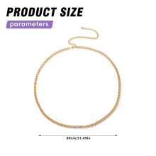 (Gold) Punk Metal Waist Chain - Bold Party Jewelry