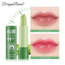 3 Pack Aloe Vera Lipstick, Long Lasting Nutritious Lip Balm Lips Moisturizer Magic Temperature Color Change Lip Gloss