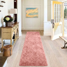 (80x300cm-Large Runner, Pink) Shaggy Rug-Non Slip Faux Fur Extra Large Area Rugs for Livingroom Bedroom Carpet